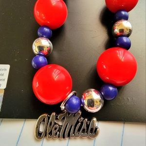 Ole Miss NCAA Charm Bracelet